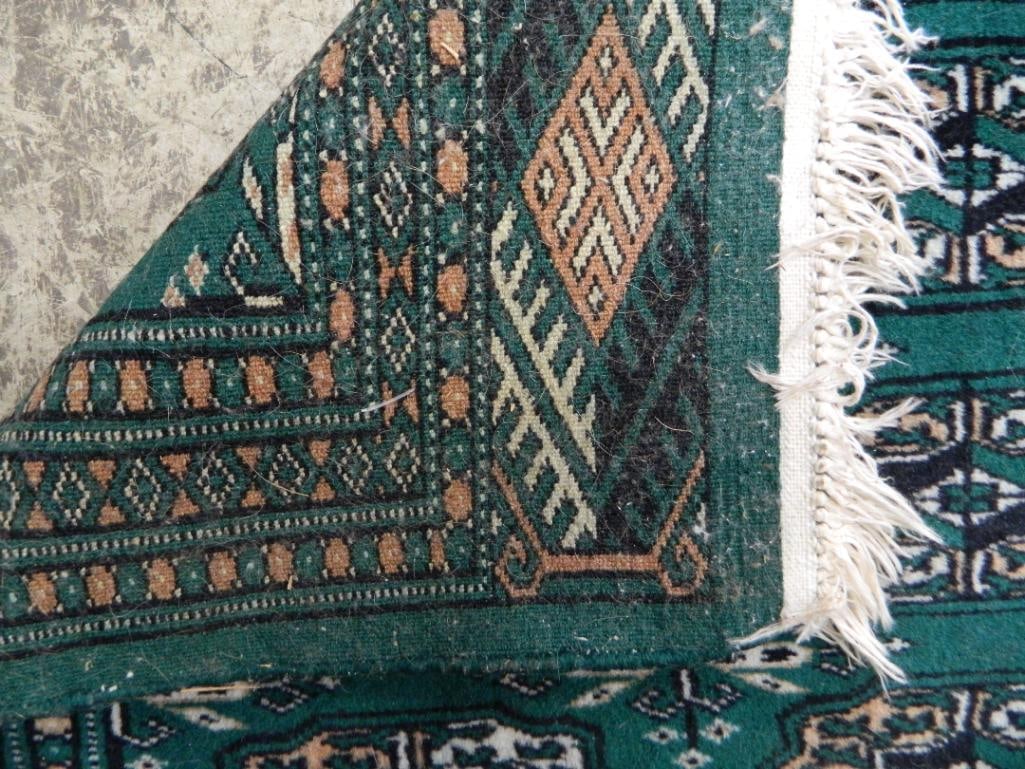 Small Area Rug - Teal Black and Cream - 41" x 25.5" - 5