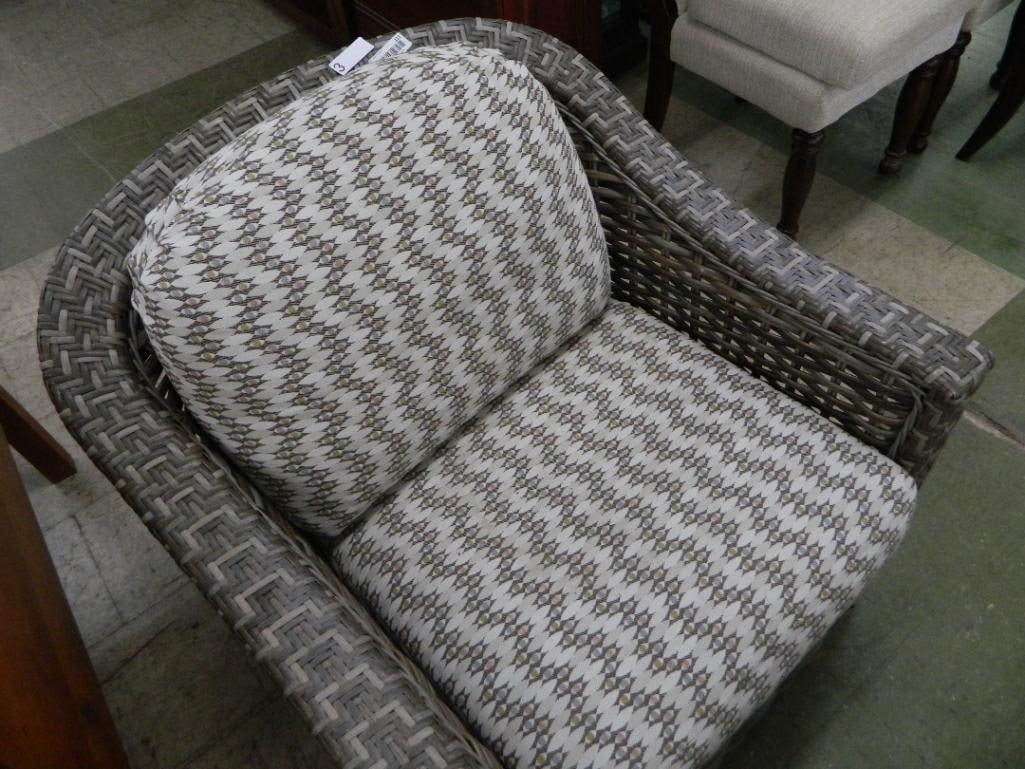 PVC Wicker Swivel Glider - 33" x 34" x 34" - 2