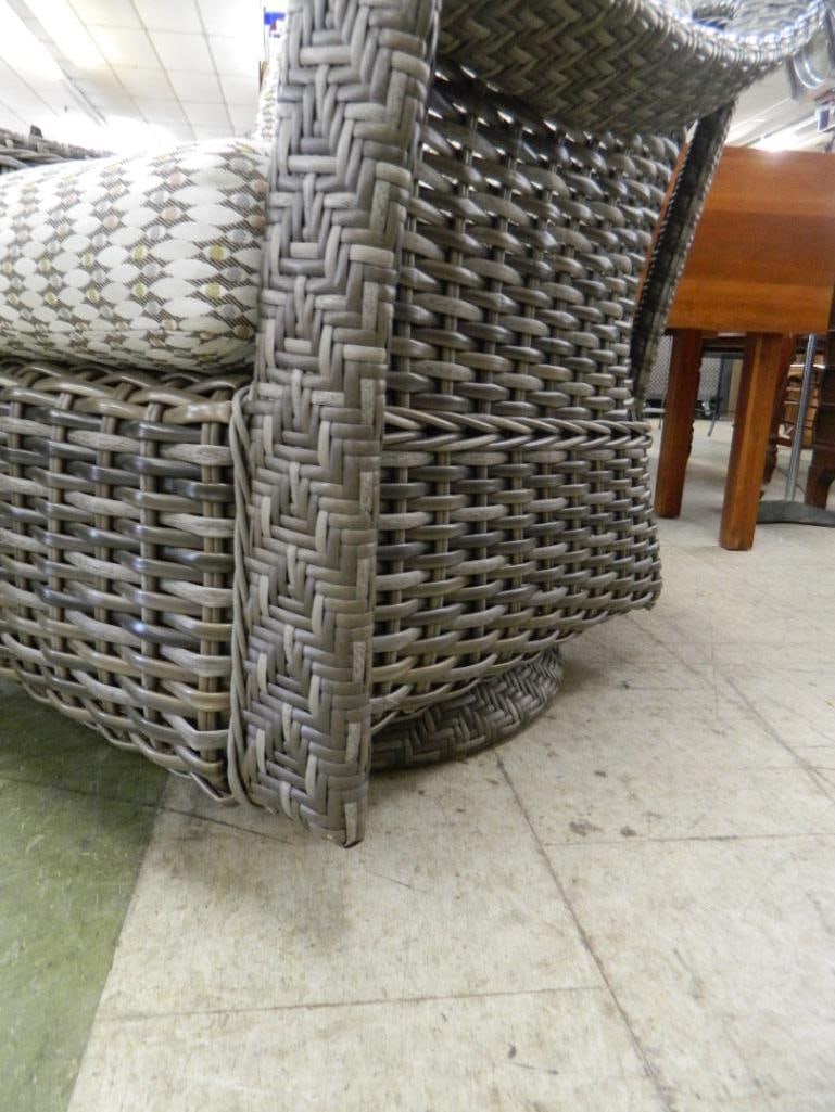 PVC Wicker Swivel Glider - 33" x 34" x 34" - 3