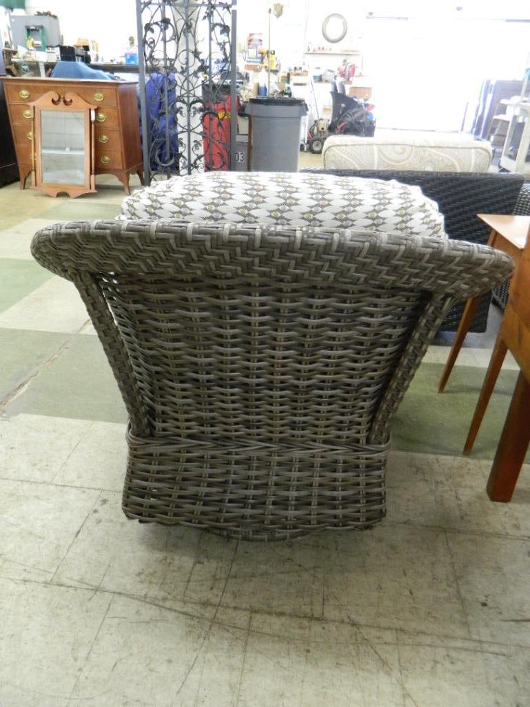 PVC Wicker Swivel Glider - 33" x 34" x 34" - 4