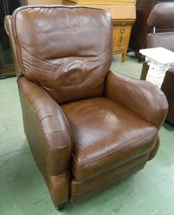 Motioncraft Leather Recliner with Tacks - 41" x 31" x 40": See Photos For Condition and Details