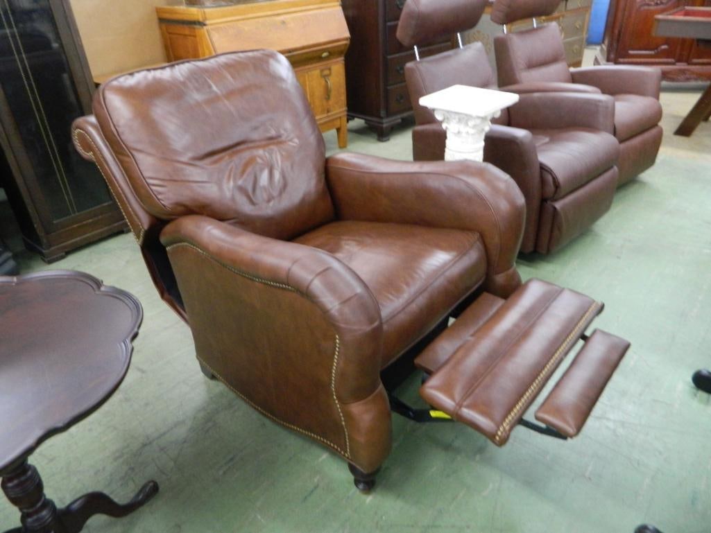 Motioncraft Leather Recliner with Tacks - 41" x 31" x 40" - 4