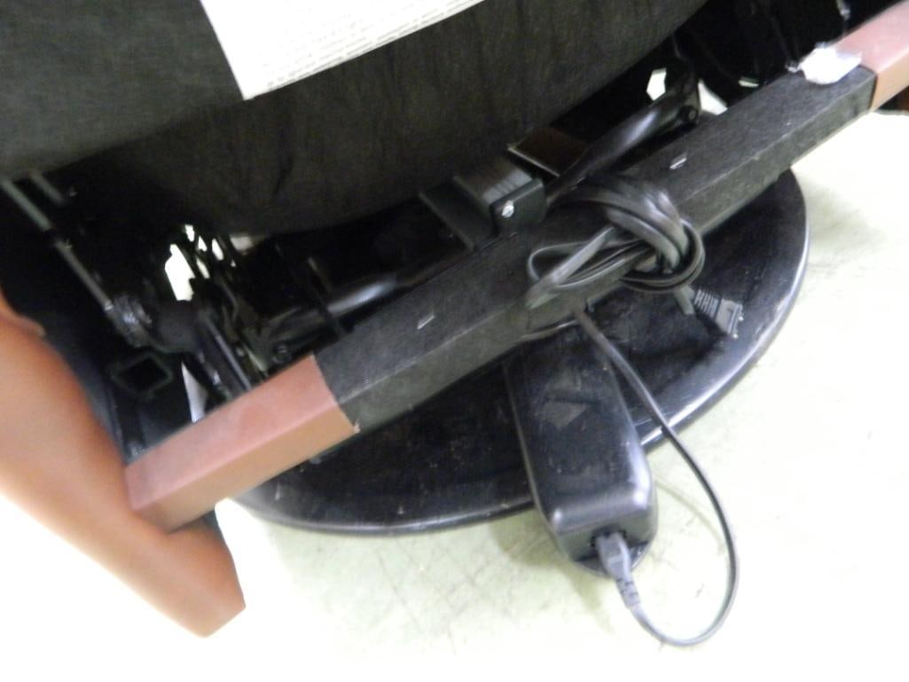 Pair of IMG Norway Dark Brown Leather Reclining Swivel Rockers - Each 39" x 29.5" x 30" - 2