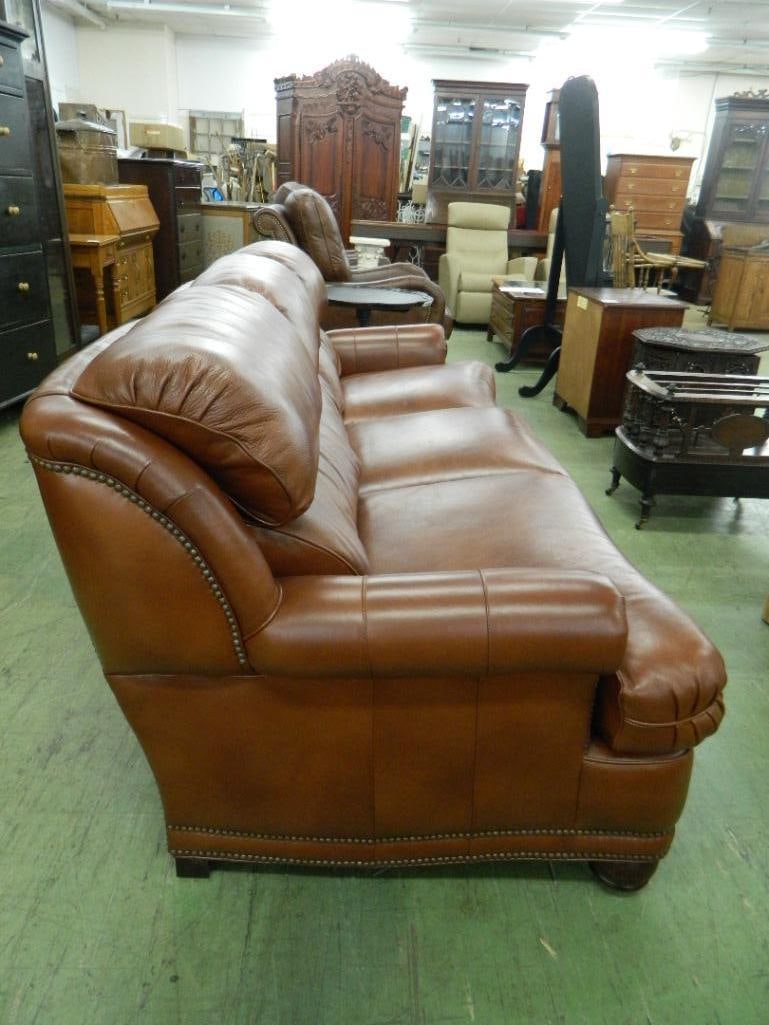 Hancock and Moore Leather Couch - 36" x 84" x 36" - 3