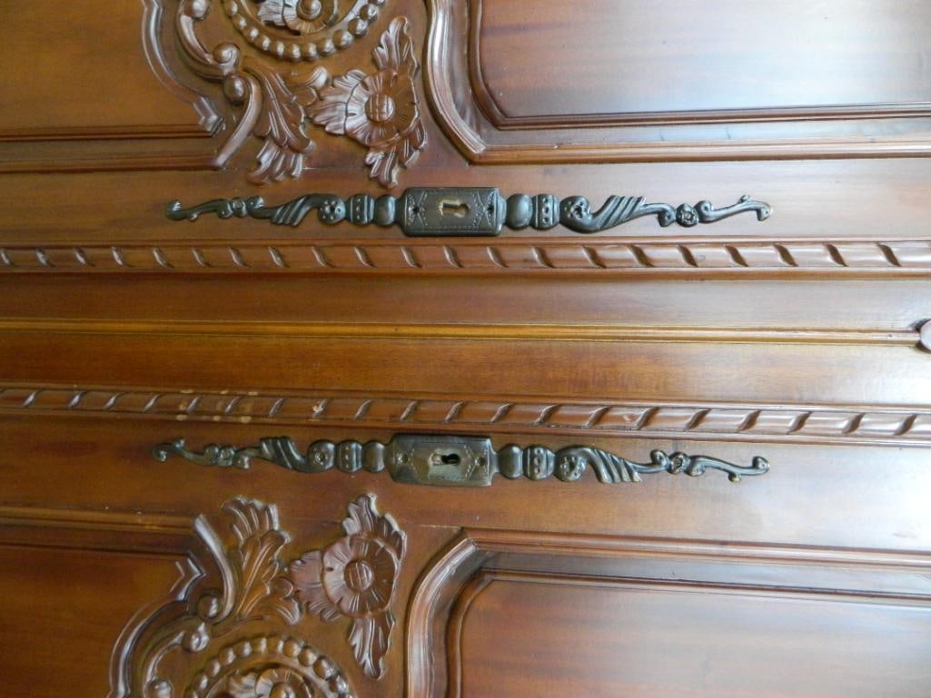 Modern Heavily Carved 2 Door Armoire - 93" x 53" x 23.5" - 4