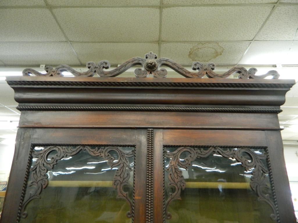 2 Piece Bookcase Top Drop Front Desk - 90" x 42" x 22" - 5