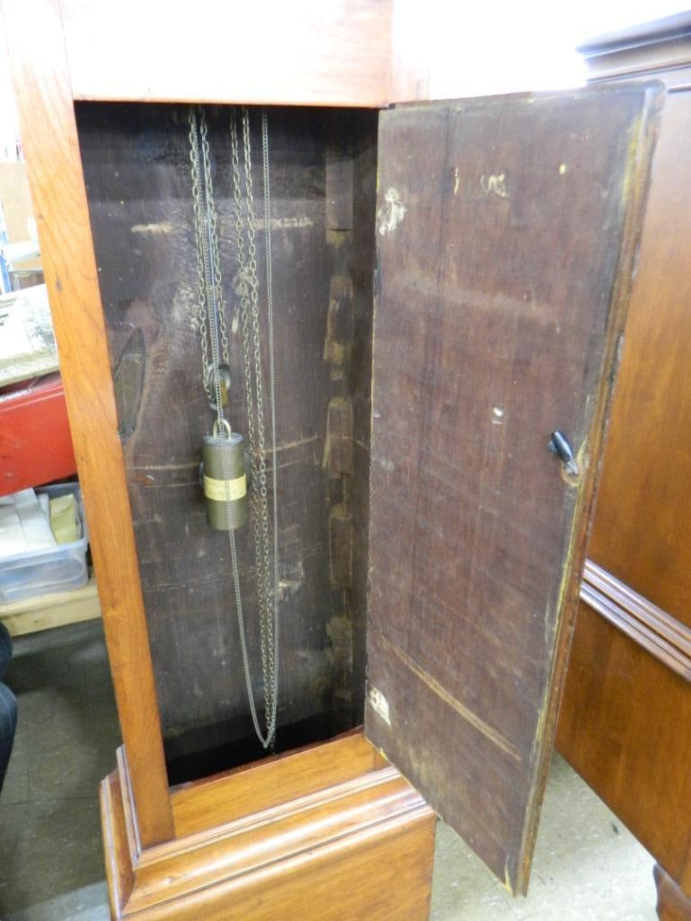Vintage Grandfather Clock with Weight - 89.5" x 19.5" x 10" - 3