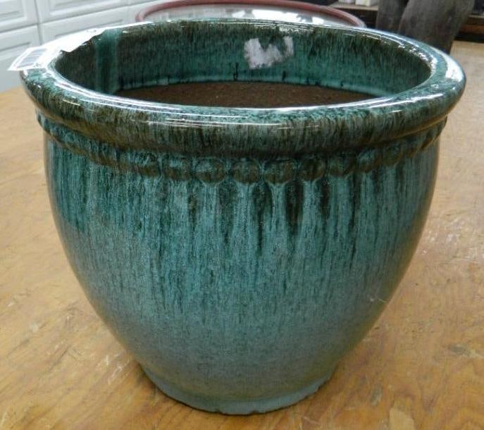 Modern Pottery Pot - 10.5" x 12": See Photos For Condition and Details