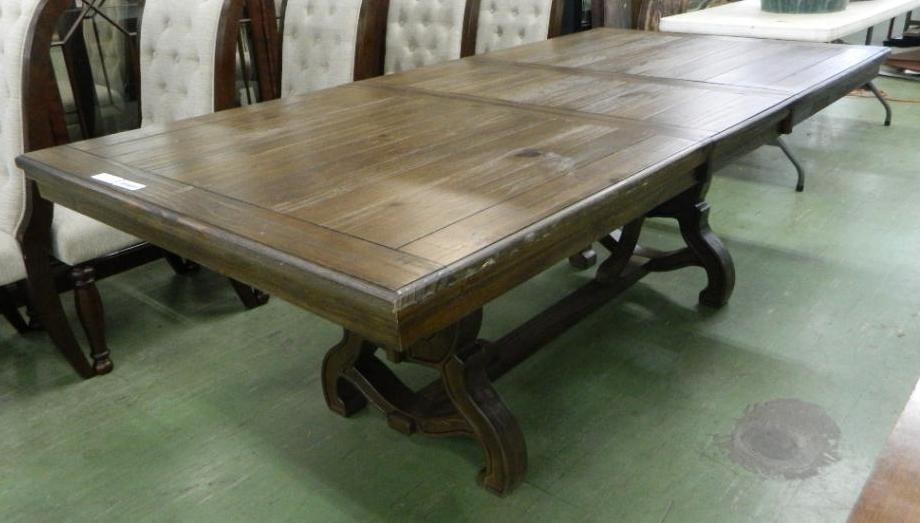 Ashley Trestle Dining Table - 30" x 86" x 42": See Photos For Condition and Details