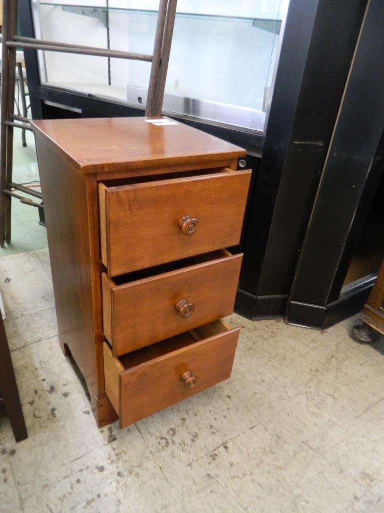 3 Drawer Maple Nightstand - 28.5" x 15" x 14.5" - 2