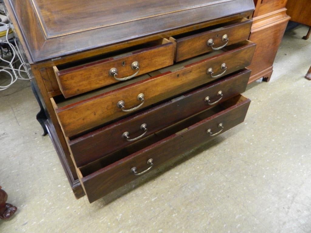 3 Piece Bookcase Top 5 Drawer Drop Front Desk - 86" x 40" x 22" - 6