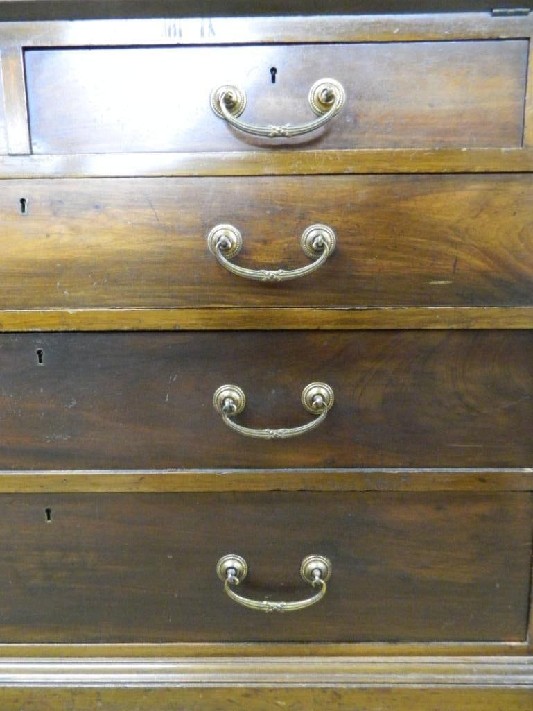 3 Piece Bookcase Top 5 Drawer Drop Front Desk - 86" x 40" x 22" - 7
