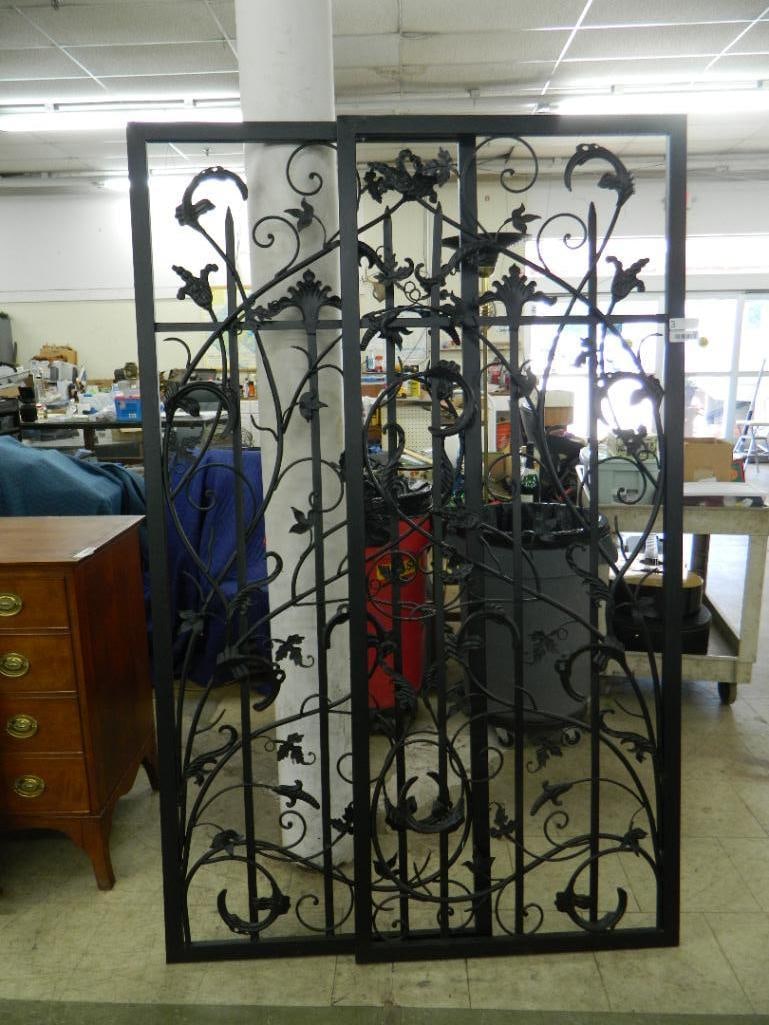 Pair of Painted Metal Trellises - Each 76" x 30.5" - 8
