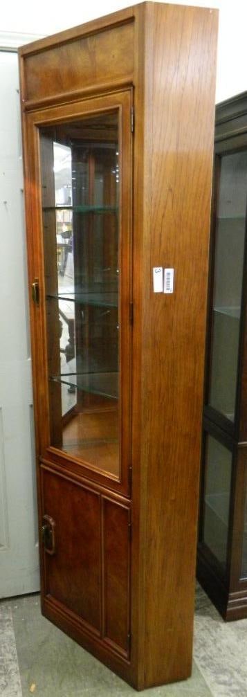 Thomasville Furniture - Mystique - Corner Lighted Curio Cabinet - 80.5" x 18.5" x 18.5": See Photos For Condition and Details