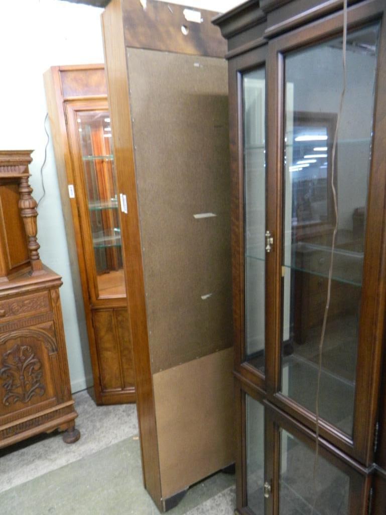 Thomasville Furniture - Mystique - Corner Lighted Curio Cabinet - 80.5" x 18.5" x 18.5" - 5