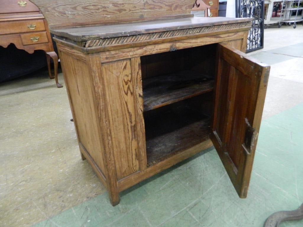 Vintage Washstand with Back Splash - 36.5" x 40" x 18.5" - 2