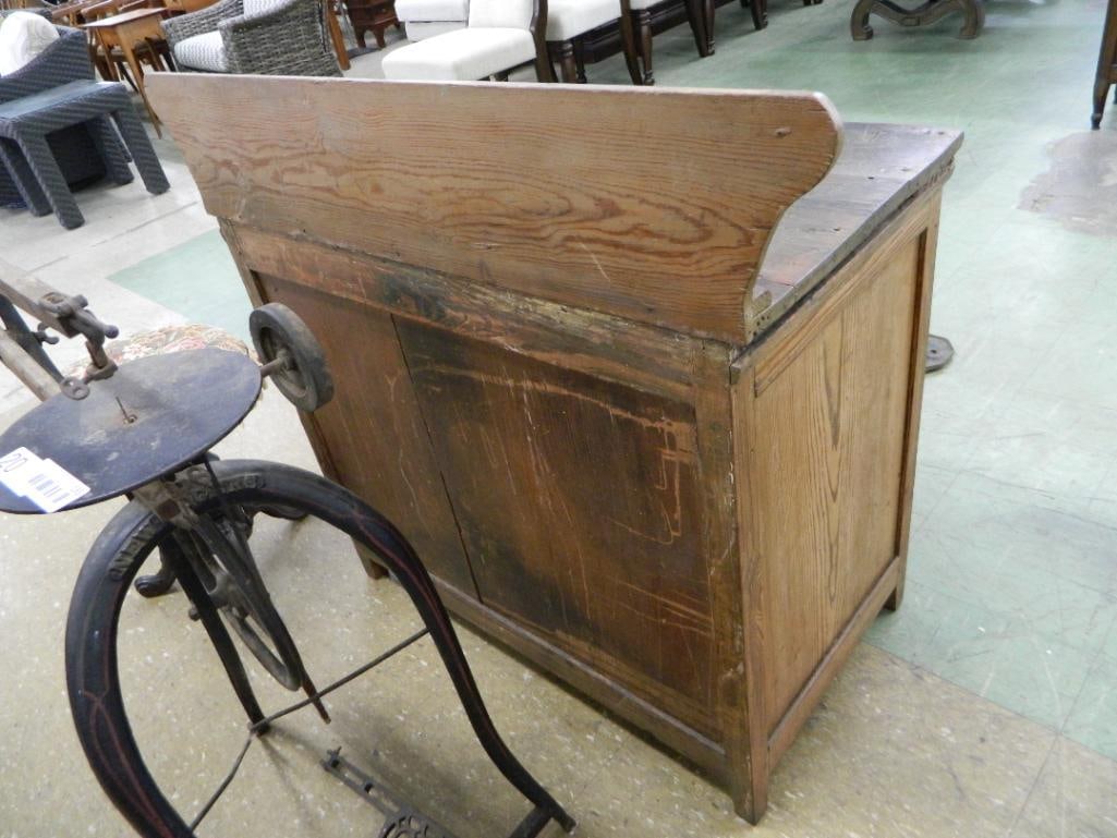 Vintage Washstand with Back Splash - 36.5" x 40" x 18.5" - 5