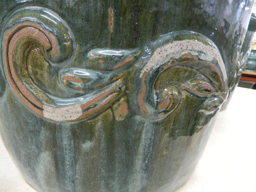 Pair of Modern Large Pottery Planters - Each 14" x 20" - 4