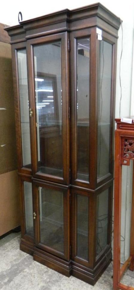 Jasper Furniture Co. - Lighted Curio Cabinet - 76" x 30" x 16": See Photos For Condition and Details