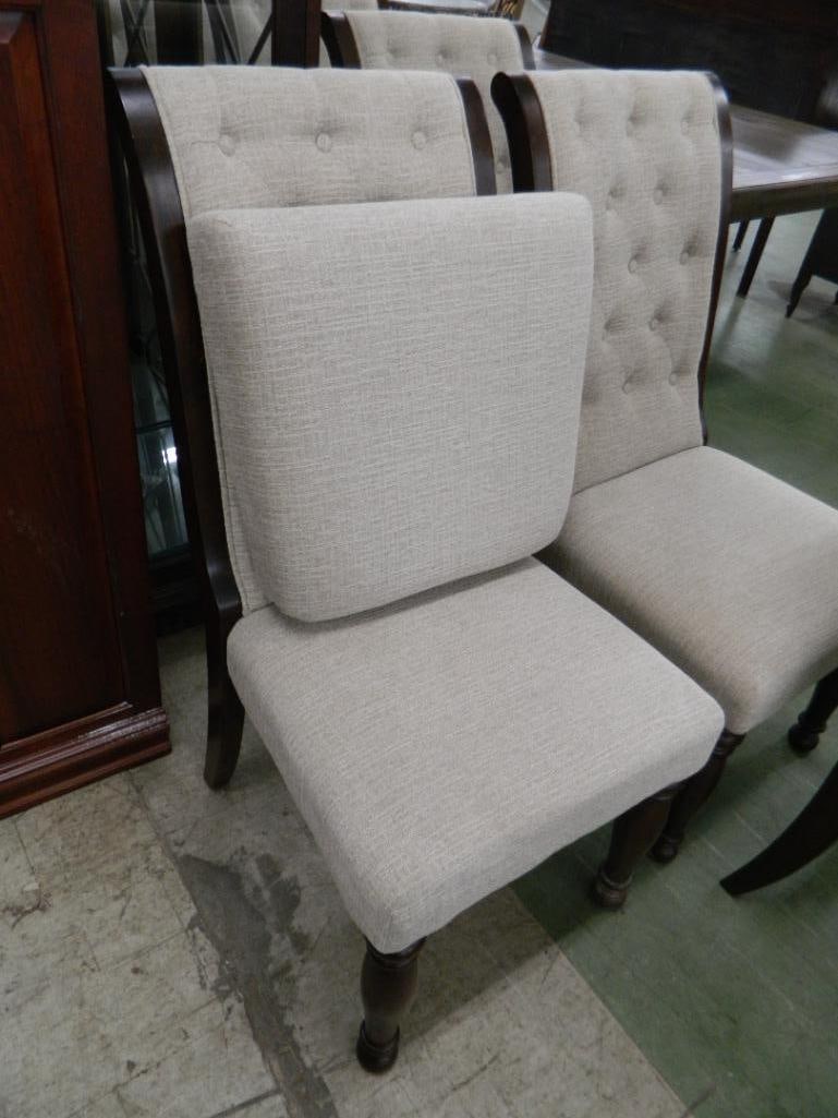 Group of 8 Ashley Furniture Upholstered Dining Chairs - Each 41" x 21" x 29" - 4