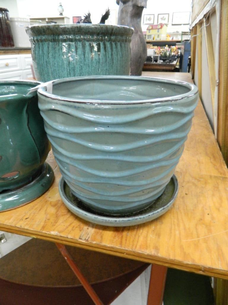 Pair of Modern Pottery Pots - 7" x 8" and 6.5" x 7" - 3