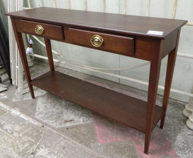 Modern 2 Drawer Sofa / Foyer Table - 30" x 48" x 14": See Photos For Condition and Details