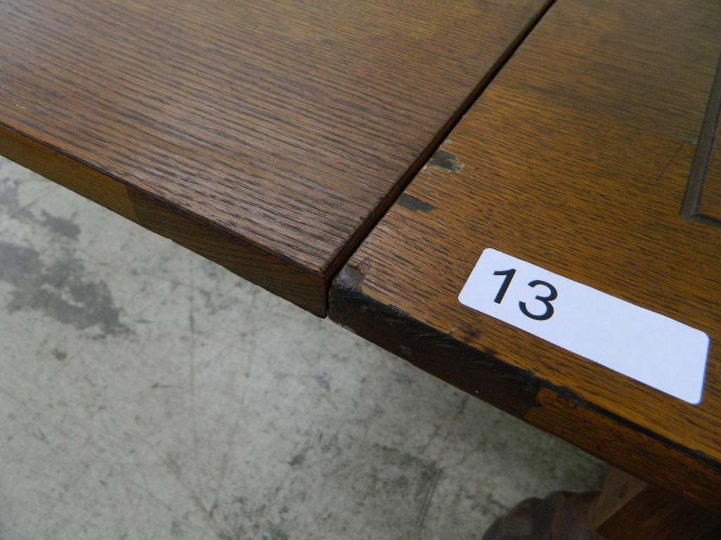 Hidden Leaf Oak Dining Table - 30" x 84" x 38" - 4