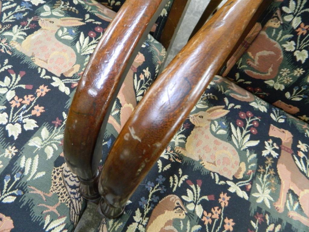 Pair of Upholstered Arm Chairs - Each 34" x 23" x 26" - 6