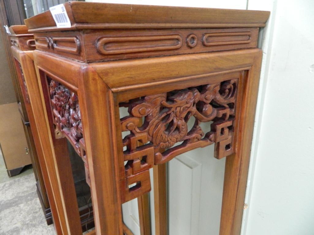 Asian Themed Plant Stand / Pedestal - 50" x 14.5" x 14.5" - 3