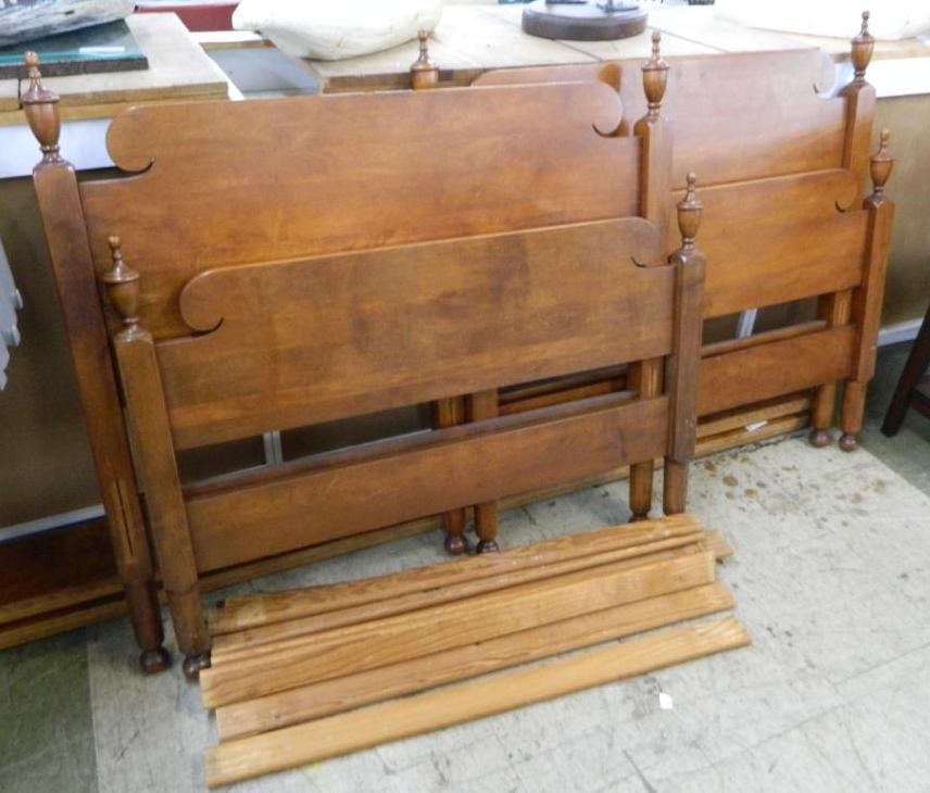 Pair of Twin Beds with Rails - 40.5": See Photos For Condition and Details