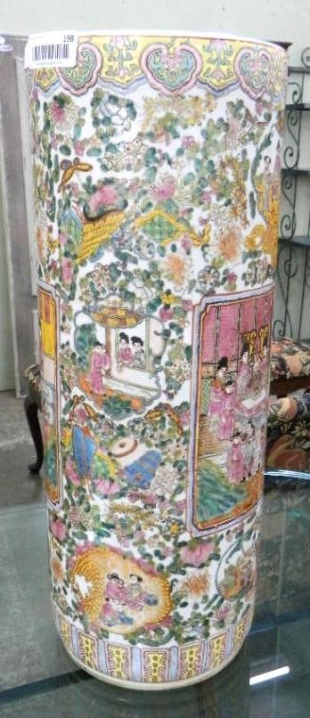 Chinese Umbrella Stand - 24" x 9": See Photos For Condition and Details