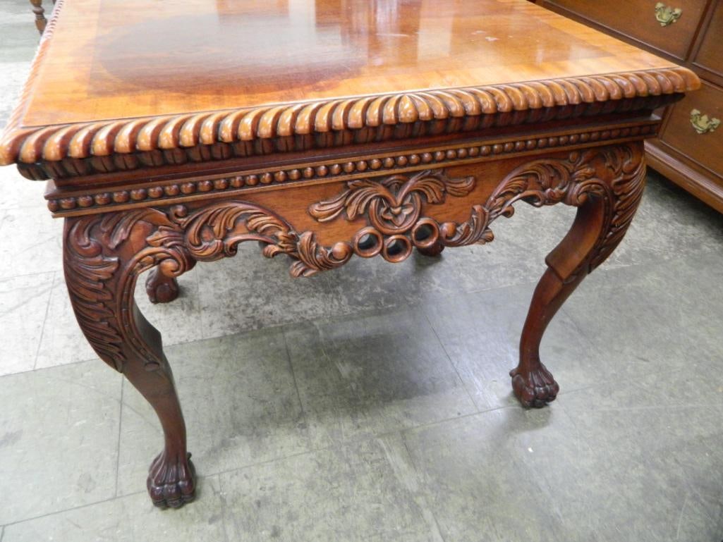 Pair of Heavily Carved Side Tables - Each 24" x 28.5" x 22.5" - 4