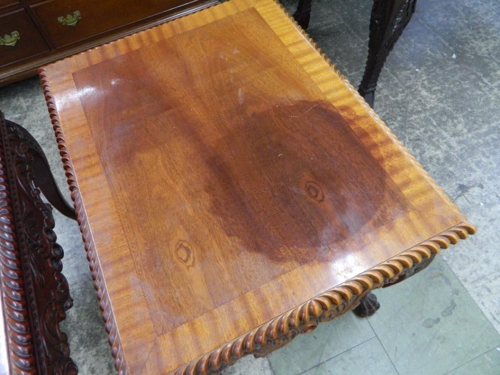 Pair of Heavily Carved Side Tables - Each 24" x 28.5" x 22.5" - 5