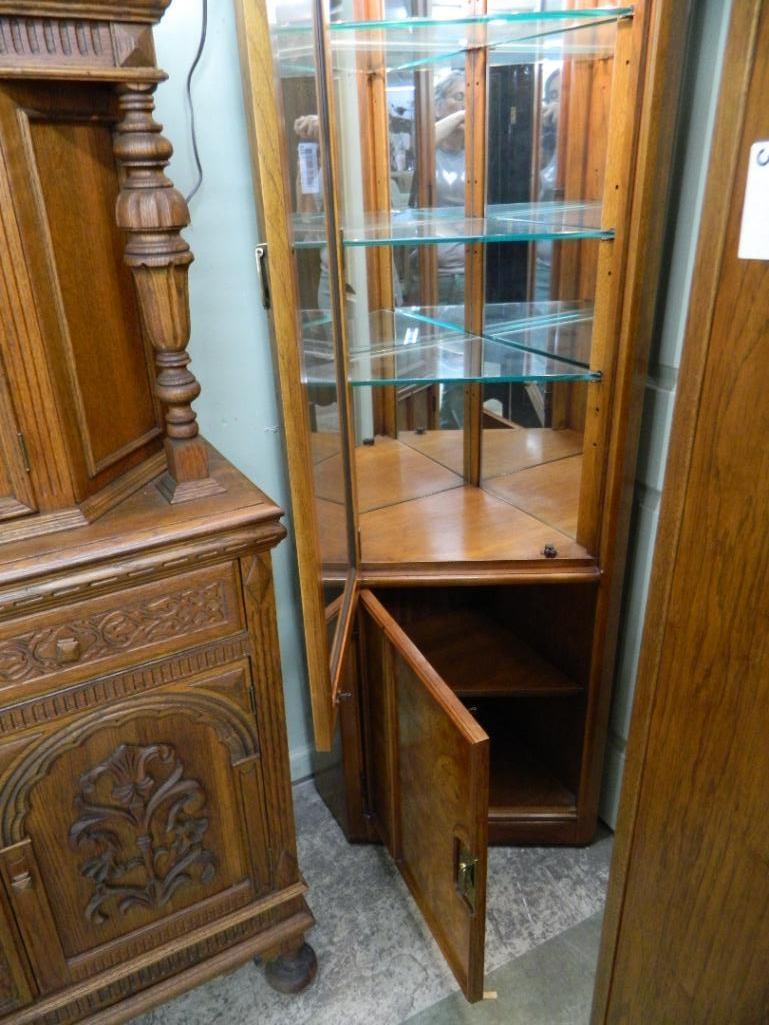 Thomasville Furniture - Mystique - Corner Lighted Curio Cabinet - 80.5" x 18.5" x 18.5" - 2