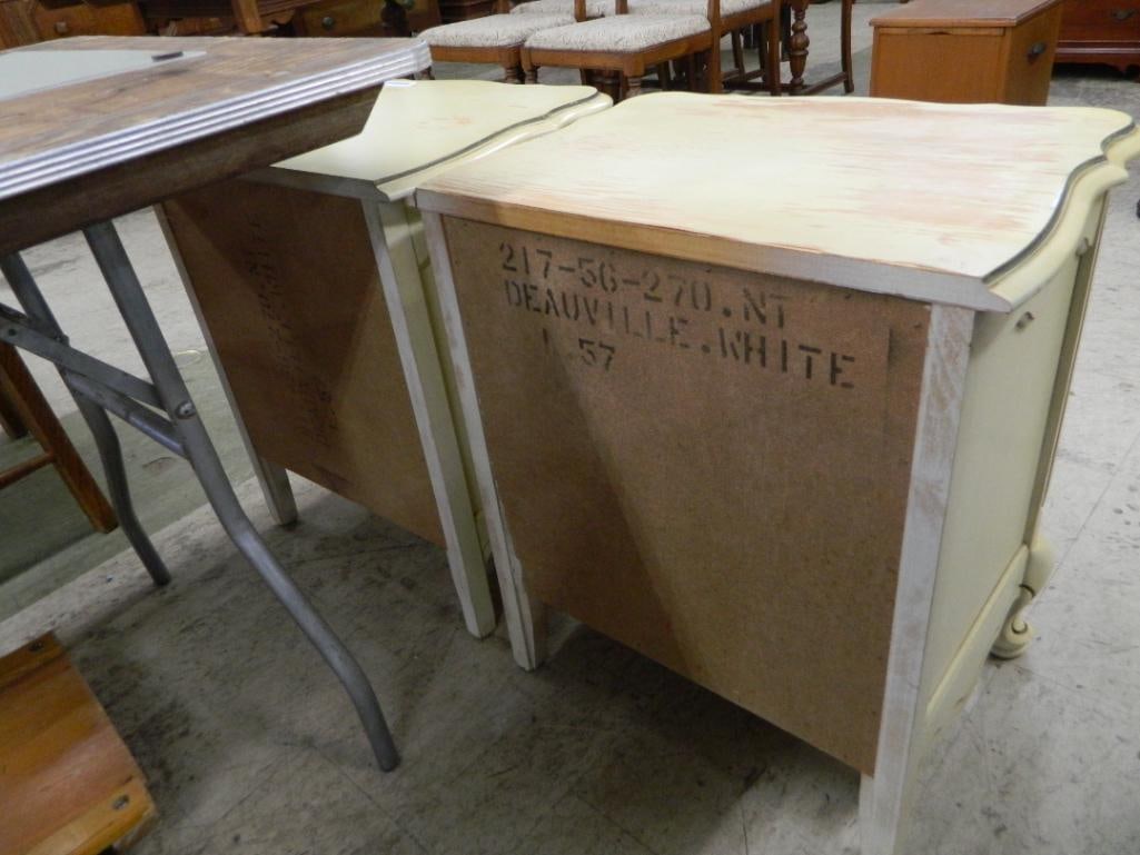 Pair of Basset Furniture French Provincial 1 Drawer Night Stands - Each 25.5" x 22" x 16" - 6