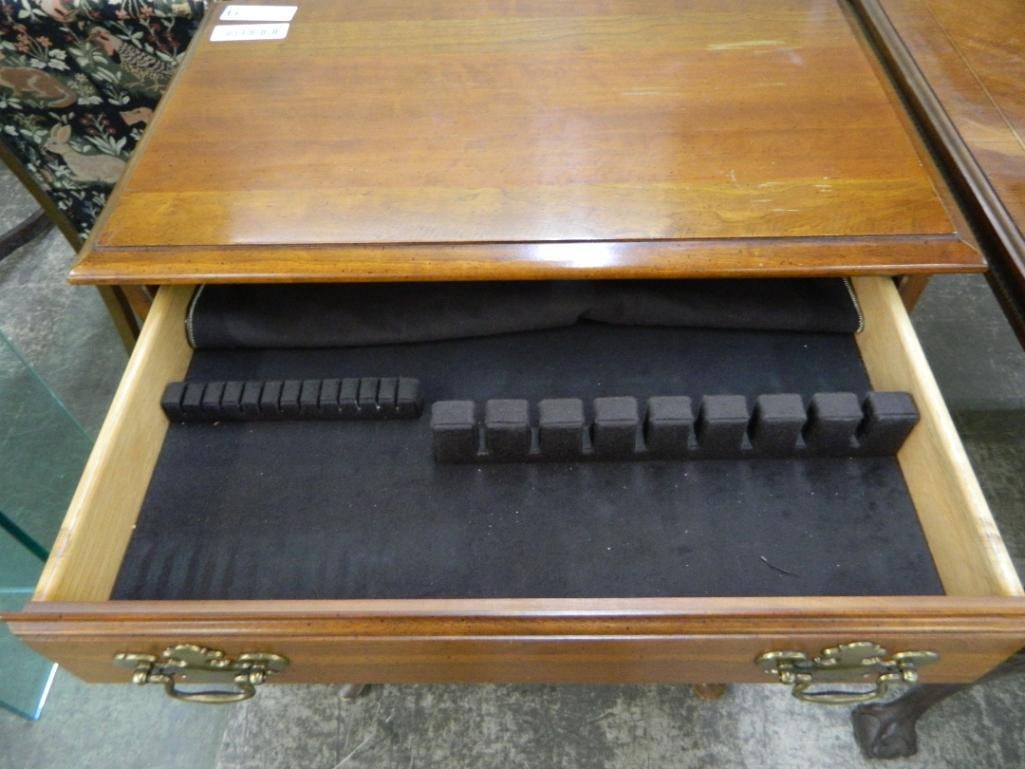 4 Drawer Silver Chest - French Legs - 38.5" x 24" x 18" - 2