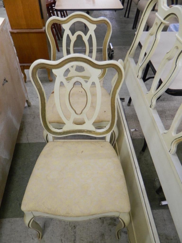 Basset Furniture French Provincial Full Size Bed with Rails 43" Tall - 2 Side Chairs - 2