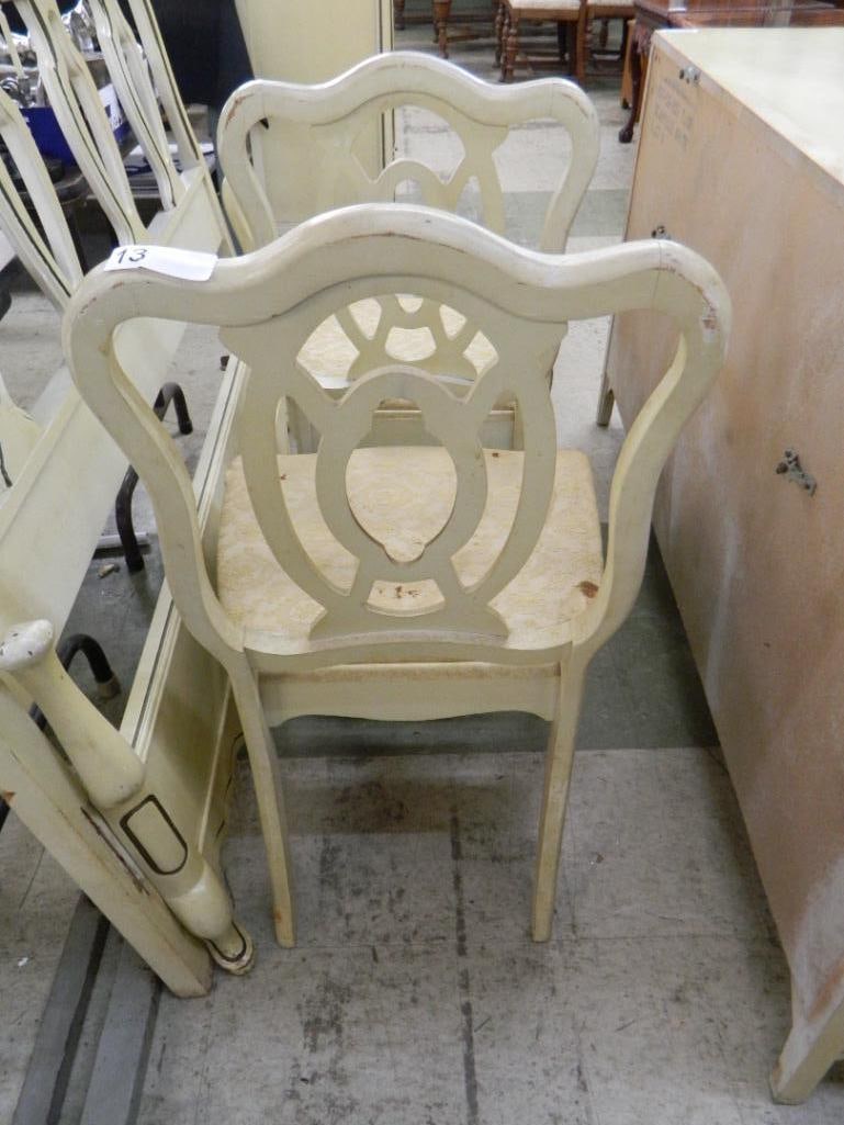 Basset Furniture French Provincial Full Size Bed with Rails 43" Tall - 2 Side Chairs - 5