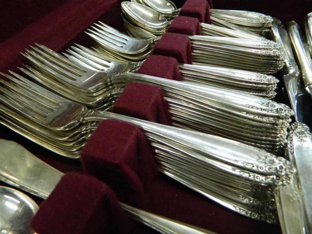 Sterling Silver - International Silver Co. - Flatware Set - Prelude Pattern - 3844 Grams - 16