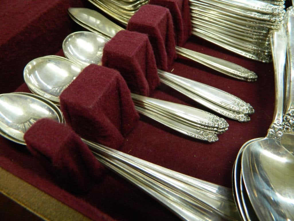 Sterling Silver - International Silver Co. - Flatware Set - Prelude Pattern - 3844 Grams - 17
