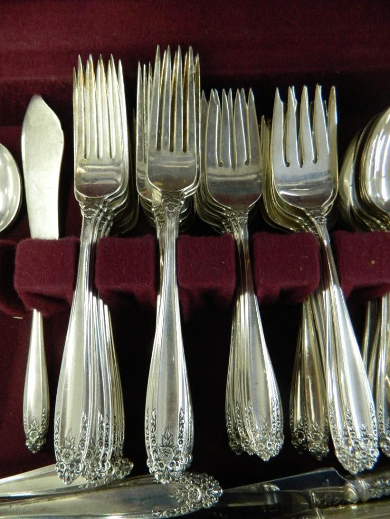 Sterling Silver - International Silver Co. - Flatware Set - Prelude Pattern - 3844 Grams - 6