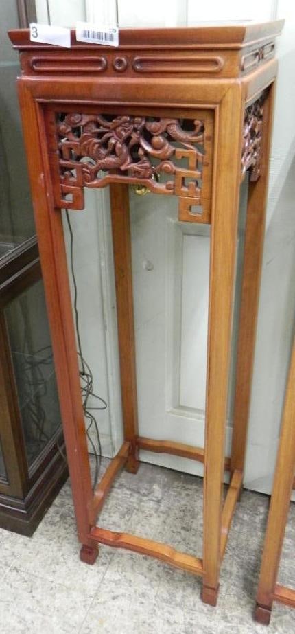 Asian Themed Plant Stand / Pedestal - 50" x 14.5" x 14.5": See Photos For Condition and Details
