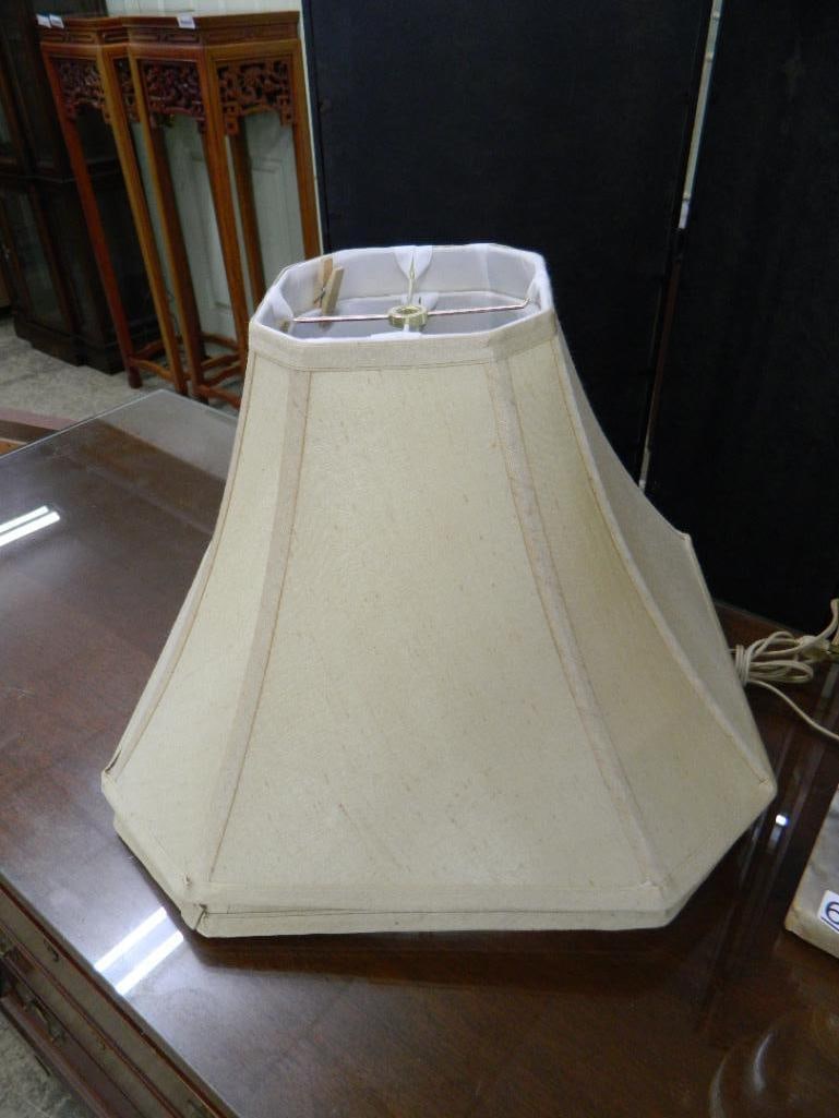 Pair of Alabaster Table Lamps - Each 27" x 4.75" x 4.75" - 3