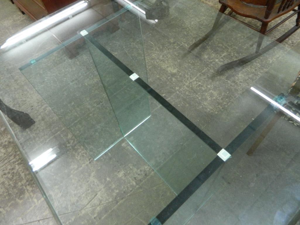 All Glass Foyer Table - 31.5" x 36" x 28" - 3