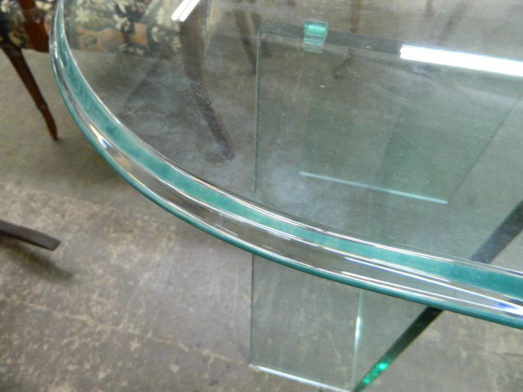 All Glass Foyer Table - 31.5" x 36" x 28" - 4
