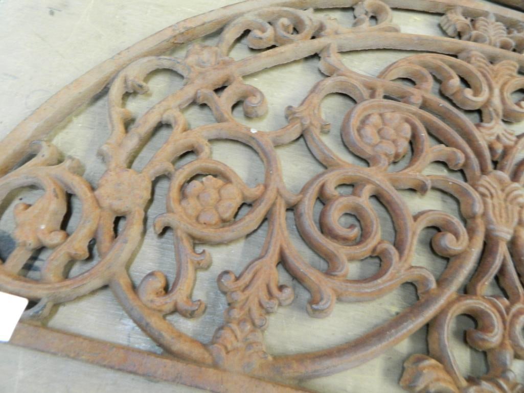 Pair of Cast Iron Door Matts - Each 13.5" x 26.5" - 5