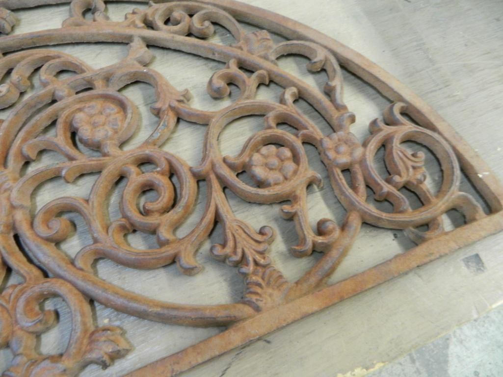Pair of Cast Iron Door Matts - Each 13.5" x 26.5" - 7