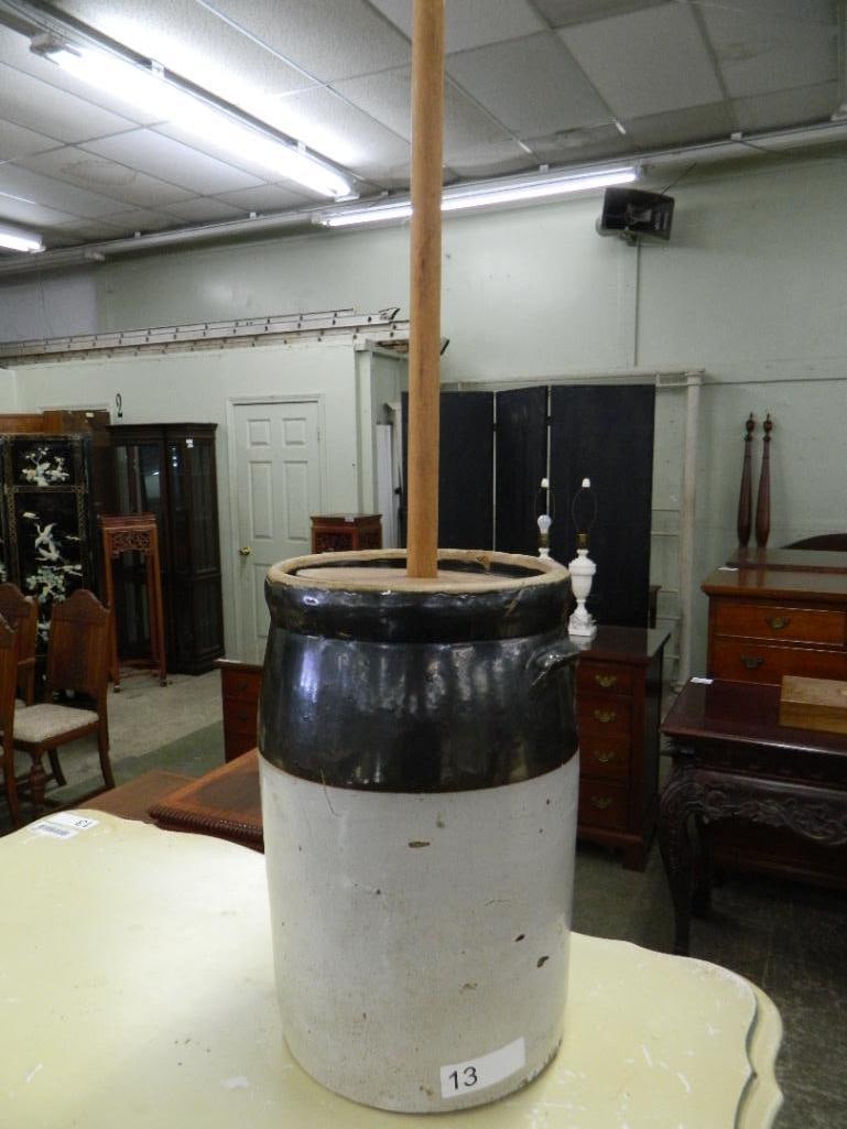 3 Gallon Pottery Churn - 32" x 10" - 11