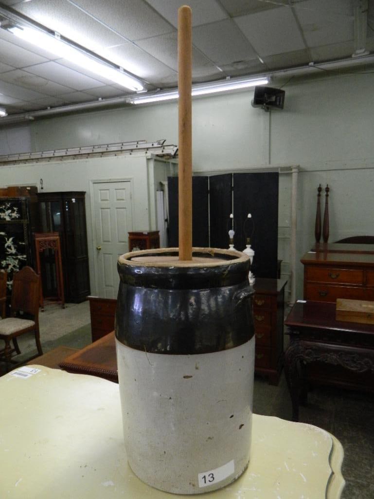 3 Gallon Pottery Churn - 32" x 10" - 9