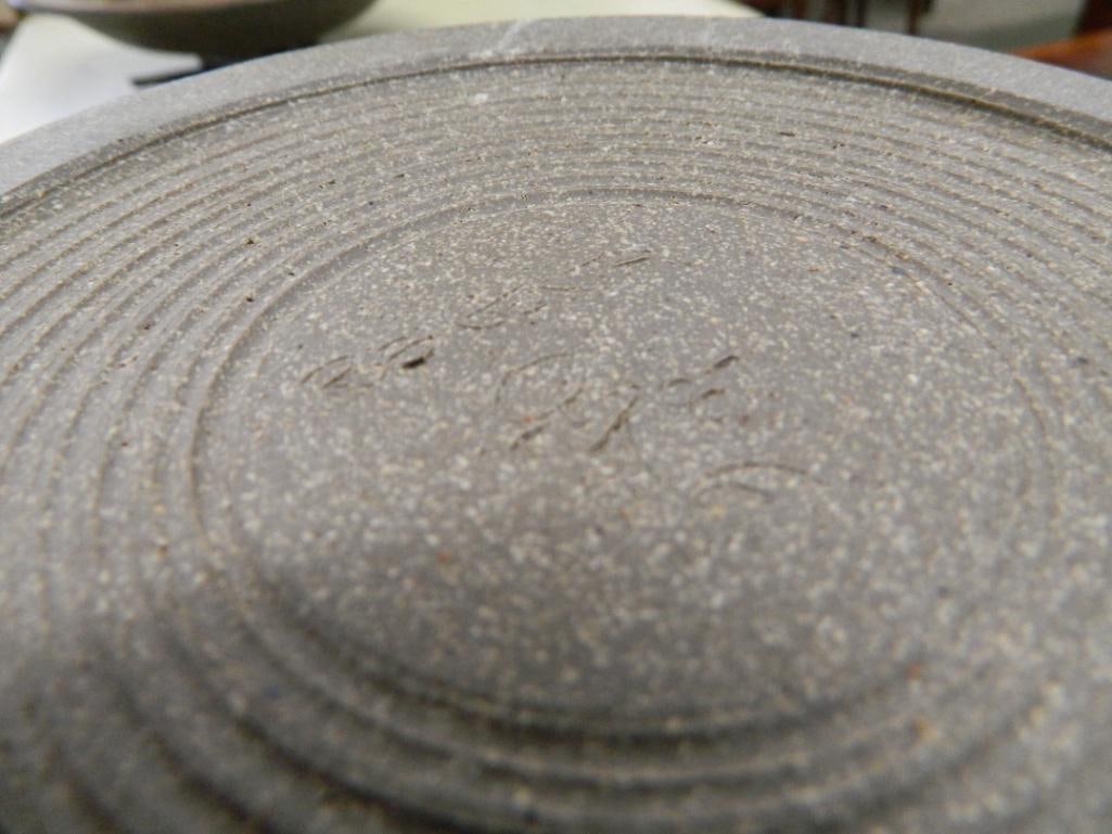 Studio Art Pottery - Signed - Lidded Bowl - 8" x 9" - 7